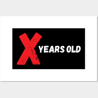 x years old birthday gift Posters and Art